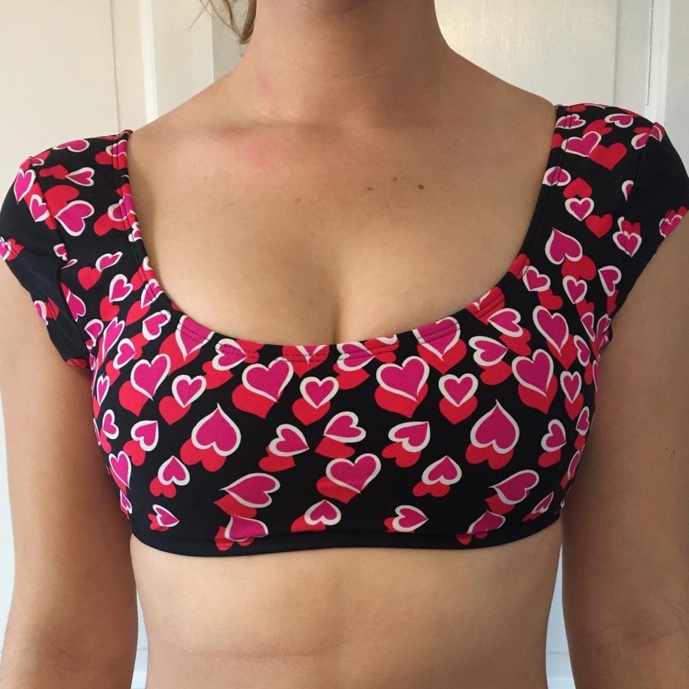 hearts swimsuit top
